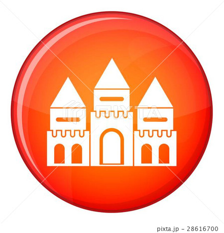 Children house castle icon, flat style Children house castle icon, flat style 28616700