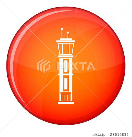 Airport control tower icon, flat style 28616852