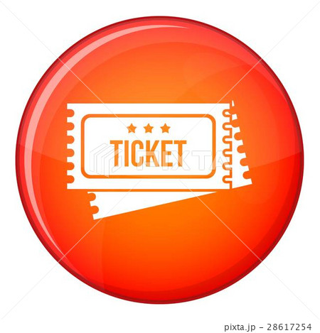 Circus show tickets icon, flat style Circus show tickets icon, flat style 28617254
