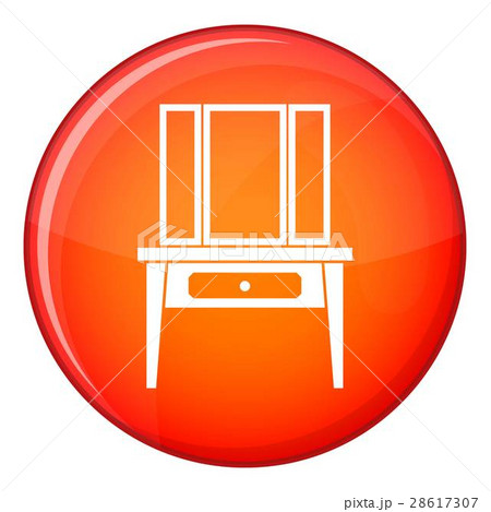 Dressing console, pier-glass icon, flat style Dressing console, pier-glass icon, flat style 28617307
