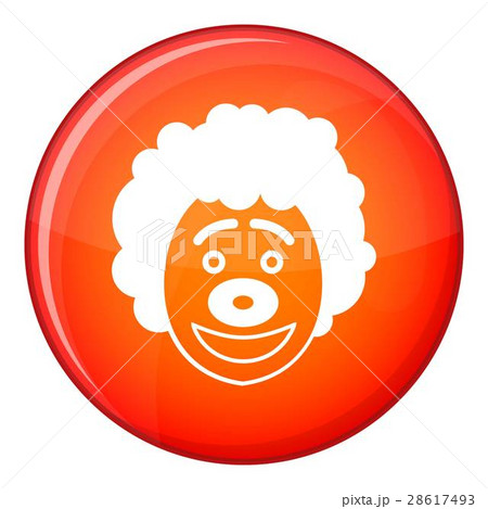 Clown head icon, flat style Clown head icon, flat style 28617493