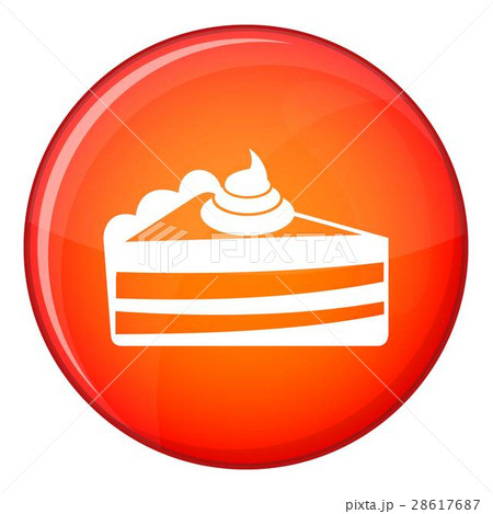 Piece of cake icon, flat style 28617687