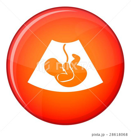 Ultrasound fetus icon, flat style 28618068