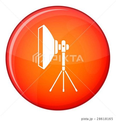Studio lighting equipment icon, flat style 28618165