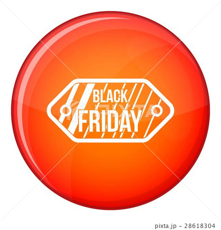 Black Friday sale tag icon, flat style 28618304