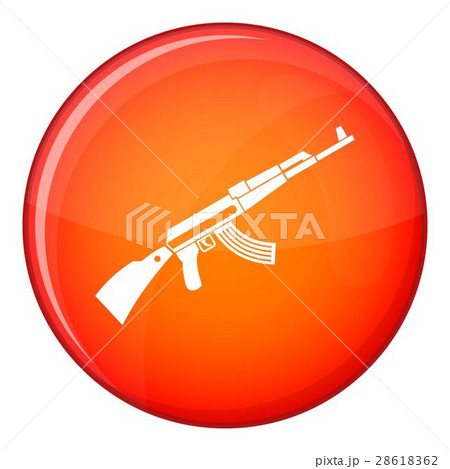 Kalashnikov machine icon, flat style 28618362