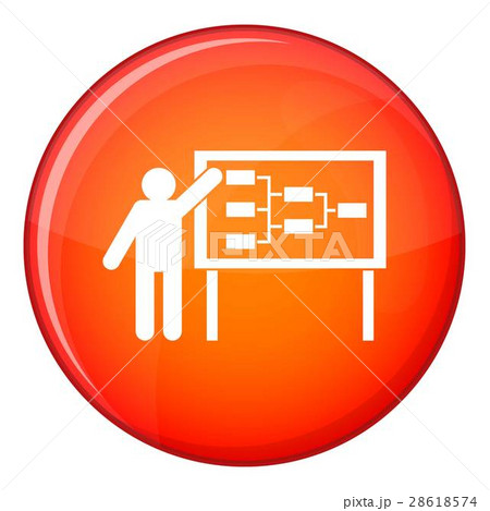 Businessman and presentation screen icon Businessman and presentation screen icon 28618574