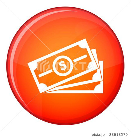 Stack of dollar bills icon, flat style Stack of dollar bills icon, flat style 28618579