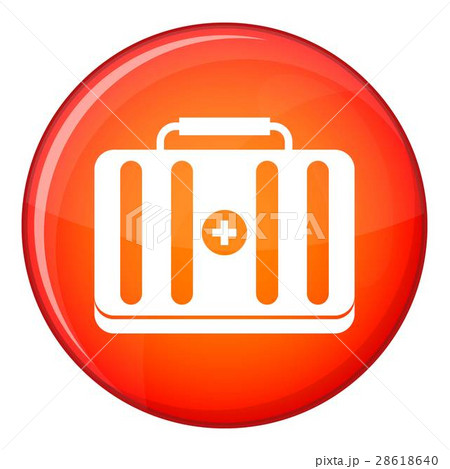 First aid kit icon, flat style 28618640