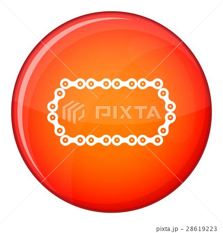 Bicycle chain icon, flat style 28619223