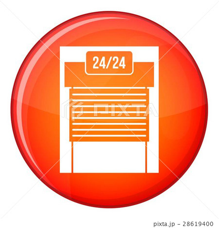 24 hours parking icon, flat style 24 hours parking icon, flat style 28619400