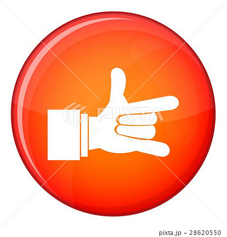 I Love You hand sign icon, flat style 28620550