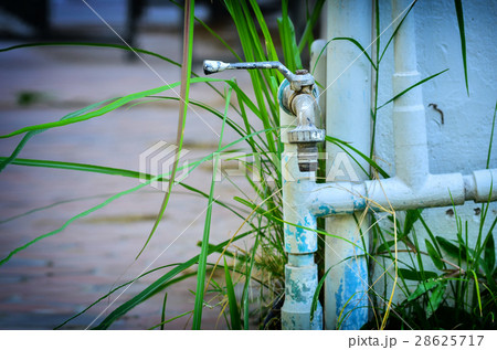 Outside water Faucet and pipe line Outside water Faucet and pipe line 28625717