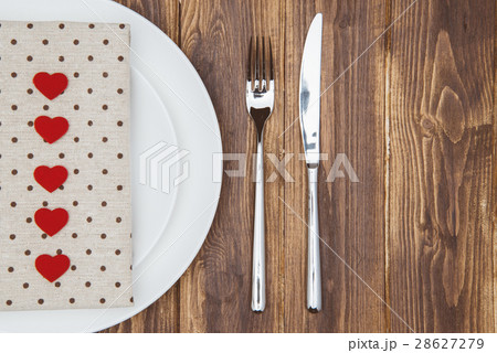Celebrate valentine's day, Hearts shape napkin 28627279