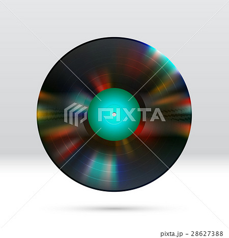 Vinyl disc 12 inch LP record with colorful grooves 28627388