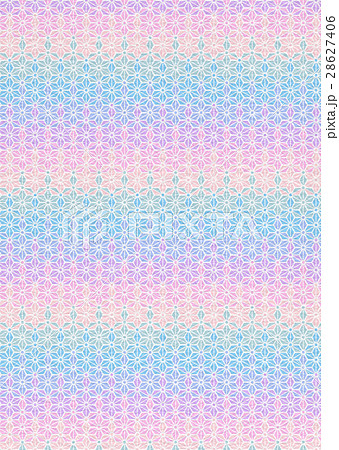 麻の葉柄-彩 28627406