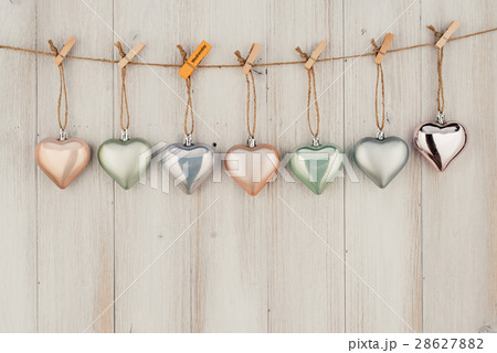 Heart hanging on the clothesline.  Dating Day 28627882