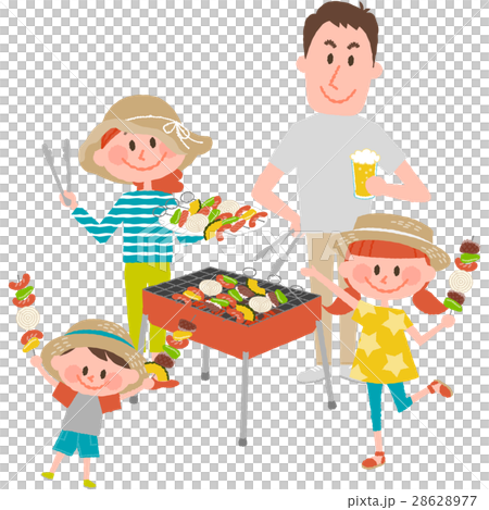 Family enjoying a barbecue Family enjoying a barbecue 28628977