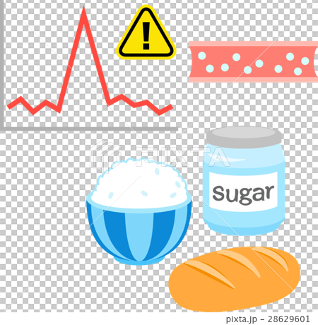 碳水化合物和血糖暴漲的圖像 28629601