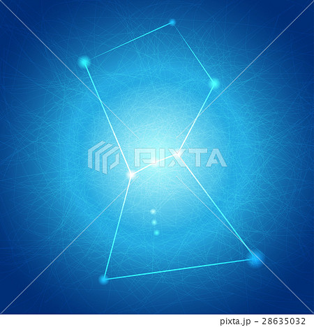 Abstract Blue Orion on Tangle Line Background 28635032