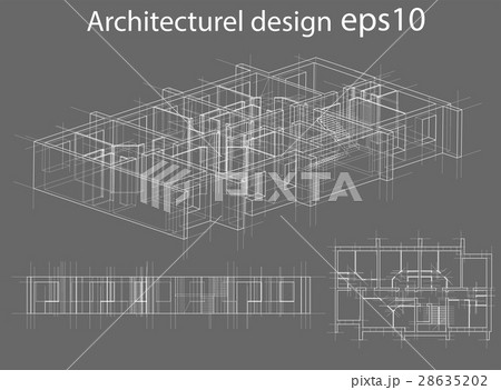 Model floor of apartment block. Vector 28635202