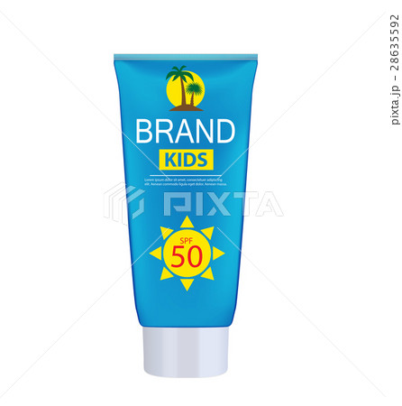 Sun Care Cream Bottle, Tube Template for Ads or Sun Care Cream Bottle, Tube Template for Ads or 28635592