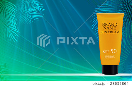 Sun Care Cream Bottle, Tube Template for Ads or 28635864