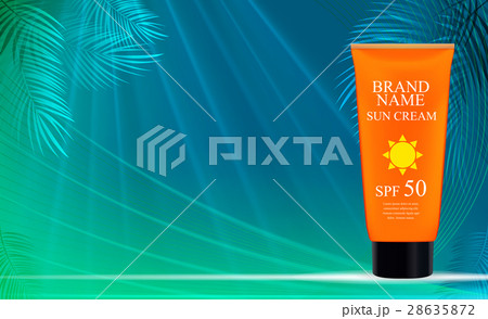 Sun Care Cream Bottle, Tube Template for Ads or 28635872