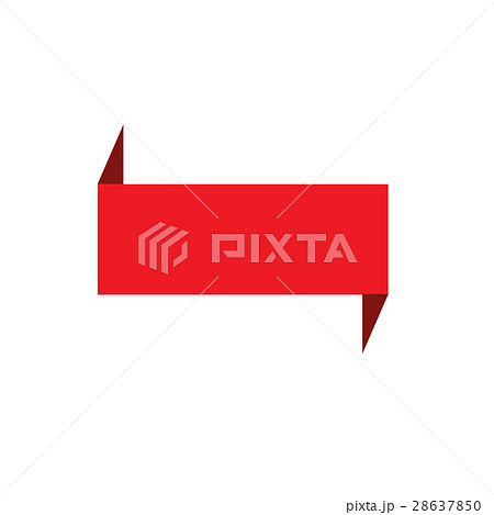 red ribbon banner on white background. red ribbon banner on white background. 28637850