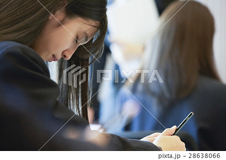 受験会場　試験を受ける学生たち 28638066