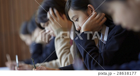 受験会場 試験を受ける学生たち 受験会場 試験を受ける学生たち 28638177