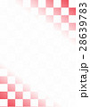 紗綾形に格子紅白 28639783