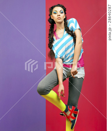 Portrait of a model with creative make up 28640287