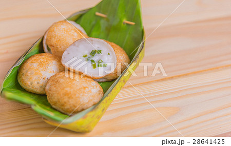 Grilled Coconut-Rice Hotcakes dessert. 28641425