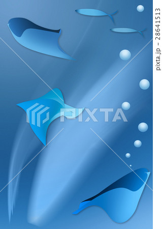 Abstract moving fish in blurred deep water 28641513