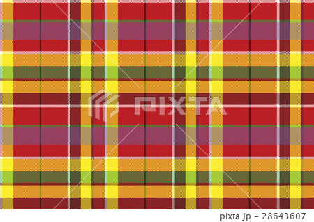 Summer seamless pattern madras check fabric 28643607