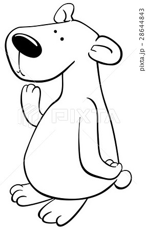 bear character coloring page 28644843