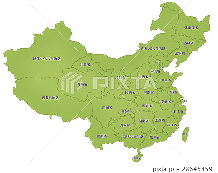 中国　地図　行政区分 28645859