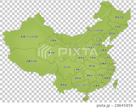 中国　地図　行政区分 28645859