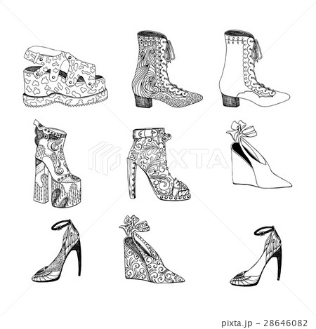 High-heeled shoes for woman. Fashion footwear 28646082