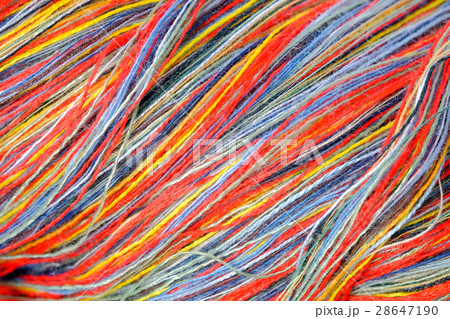 Close up multicolored cotton yarn Close up multicolored cotton yarn 28647190