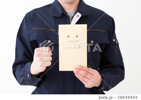 給料袋 ビジネスマン 白バック 給料袋 ビジネスマン 白バック 28649493