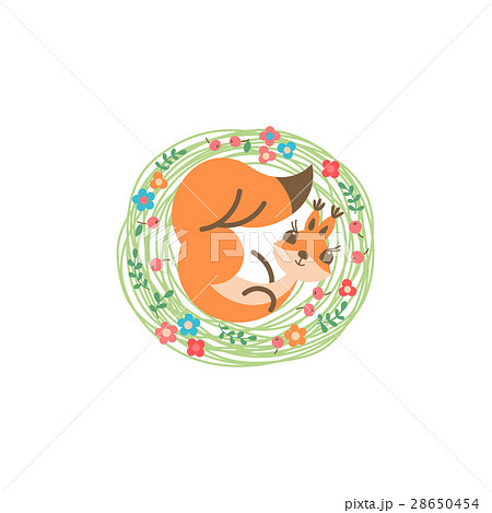 Cartoon cute squirrel. Little funny print. Vector Cartoon cute squirrel. Little funny print. Vector 28650454