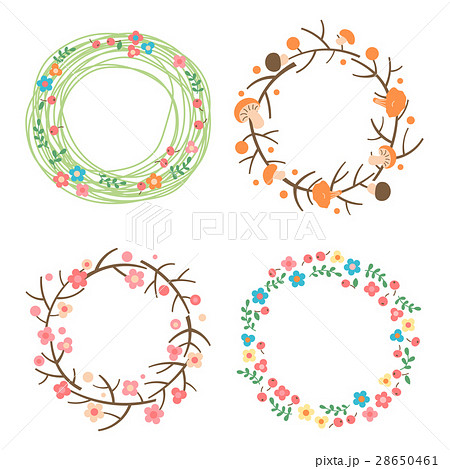 Decorative spring, autumn, summer wreaths 28650461
