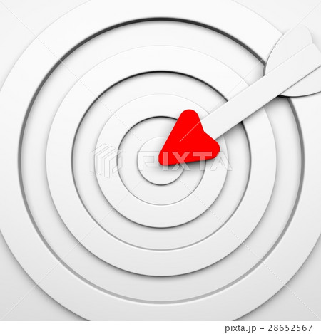 Target with arrow - white toned. 3d illustration 28652567