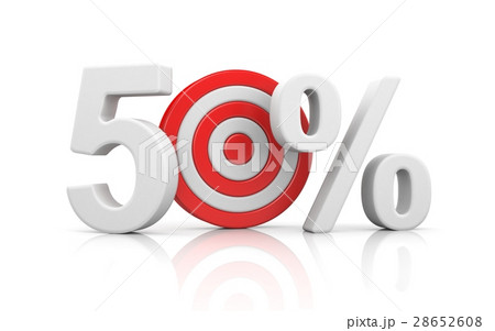 Target form the number 50 percent Target form the number 50 percent 28652608