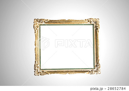 Old antique wooden frame isolated 28652784