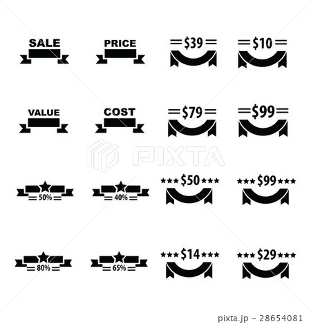 Price and ribbon Set Price and ribbon Set 28654081