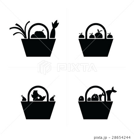 Shopping Bags Set with foods Shopping Bags Set with foods 28654244