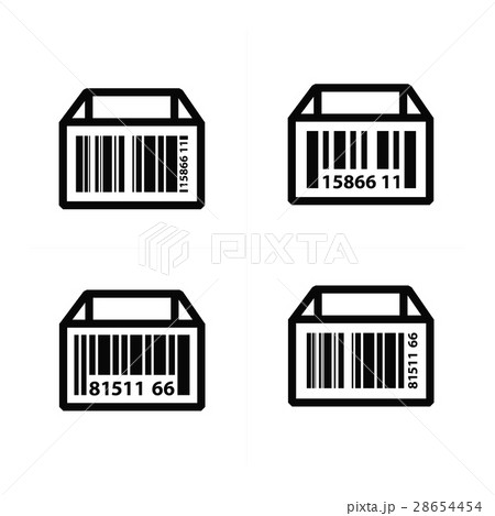 Barcode on Box Icon Barcode on Box Icon 28654454